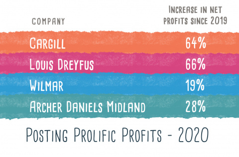 Table showing Top 4 companies re profits in agrocommodities sector